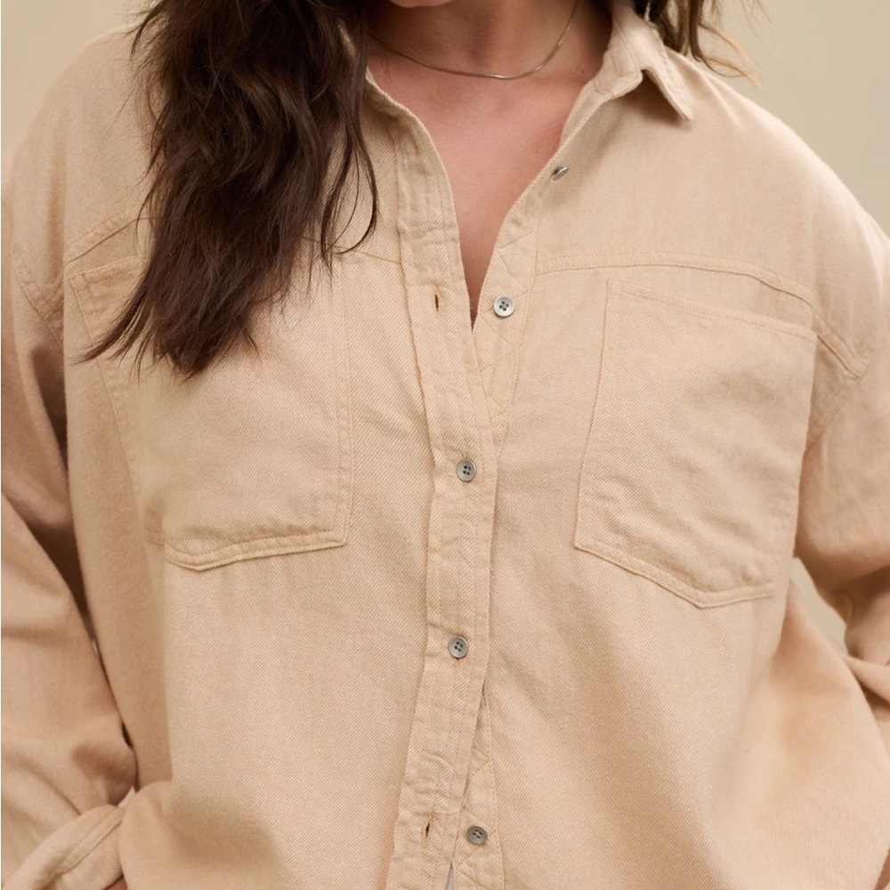 NWT Aerie Anytime Fave Twill Shirt- small
